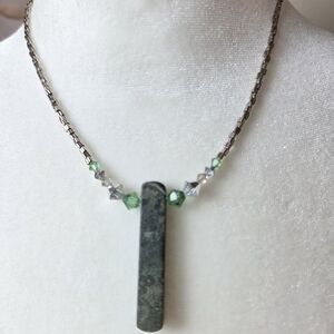 Beaded and slate necklace